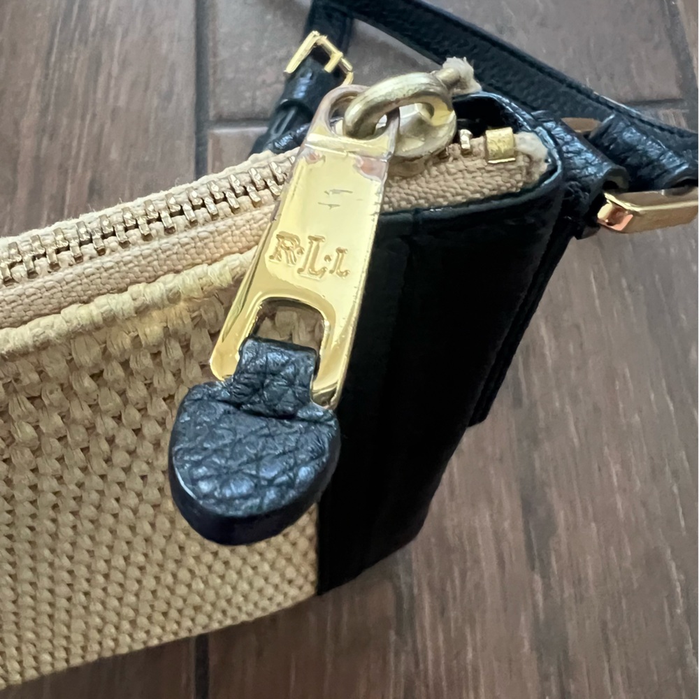 Ralph Lauren Percy Small Straw Crossbody Bag - Picture 5 of 13